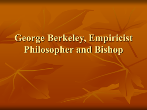 George Berkeley, Empiricist Philosopher and Bishop