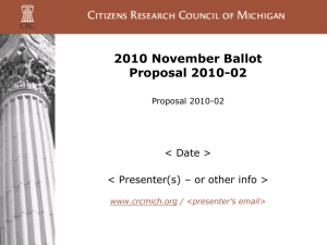Proposal 2010-02 - Citizens Research Council of Michigan