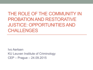 The role of the community in probation and