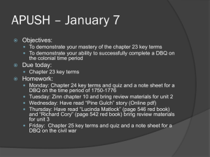 APUSH – January 7