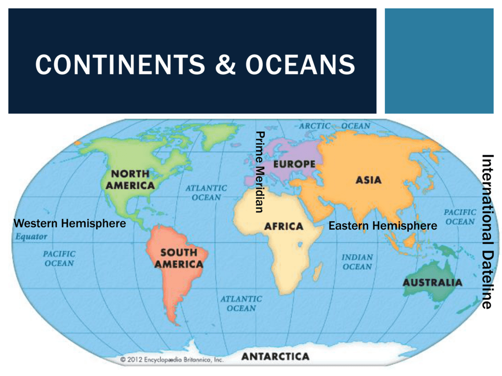 Continents Oceans Warren Hills Regional School District