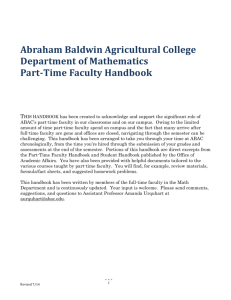 Faculty are expected to - Abraham Baldwin Agricultural College
