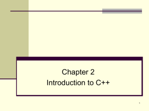 Overview of C++