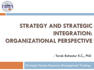 Strategy and Strategic Integration