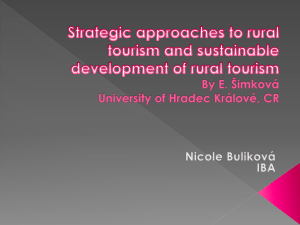 Strategic approaches to rural tourism and sustainable development