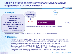 UNITY-1 Study: daclatasvir/asunaprevir/beclabuvir - HCV