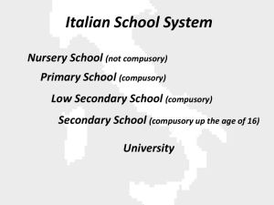 Schooling in Italy