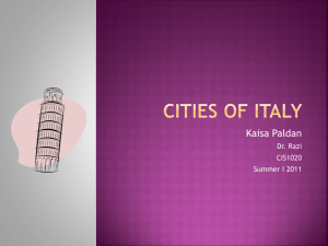 to see "Cities of Italy".