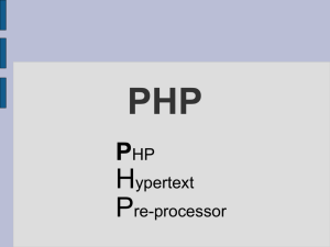 Unit 5 - PHP - Hello World! - Data types - Control structures