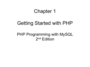 PHP Chapter 1