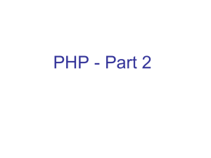 PHP - Part 2