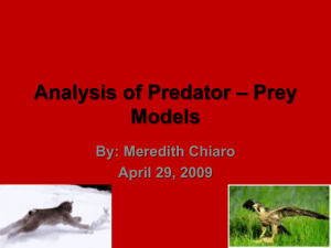 Analysis of Predator * Prey Models