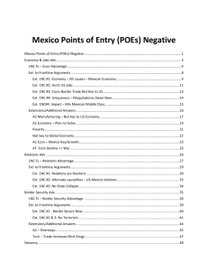 Mexico Points Of Entry (POEs) Negative