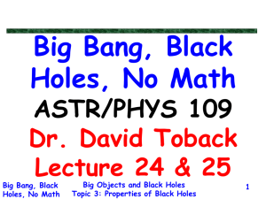 Black Holes - Big Bang, Black Holes, No Math