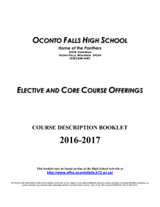 Course Description Book - Oconto Falls School District