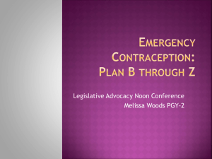 Emergency Contraception Plan B