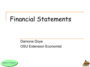 Financial Statements - Department of Agricultural Economics