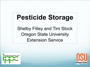 Pesticide Storage and Disposal