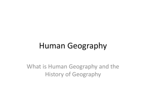 Human Geography history
