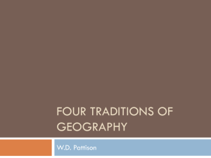 Four Traditions into Five Themes of Geography New 2015