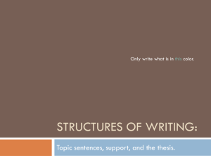 Structures of Writing - Mrs. Henson's Classroom