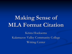 Why use MLA citation?