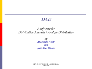 DAD: A software for Distributive Analysis / Analyse Distributive