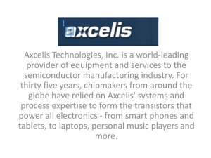 Axcelis (PowerPoint presentation)