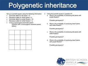 Polygenetic inheritance