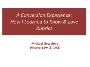 A Conversion Experience: How I Learned to Know & Love Rubrics