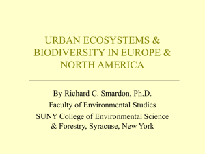 urban ecosystems & biodiversity in europe & north america