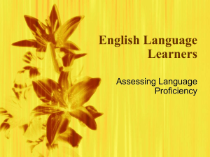 Language Proficiency Testing (ppts)