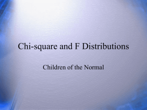 Chi-square and F Distributions