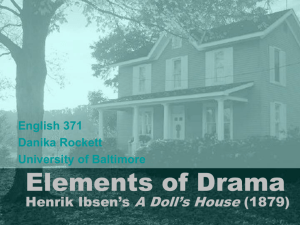 Elements of Drama Henrik Ibsen's A Doll's House