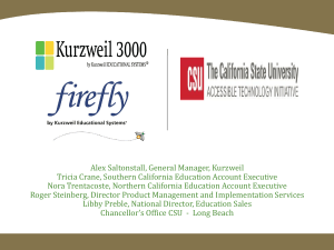 Kurzweil firefly webinar slides - Teaching Commons Guide for