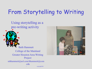 From Storytelling to Writing