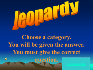 LOTF Jeopardy