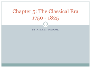 Chapter 5: The Classical Era 1750 - 1825