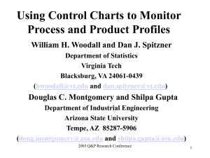 Using Control Charts to Monitor Process and Product Profiles