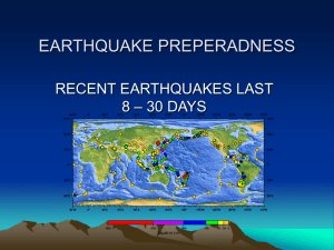 EARTHQUAKE PREPERADNESS