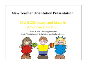 New Teacher Orientation Presentation