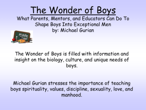 The Wonder of Boys What Parents, Mentors, and Educators Can Do