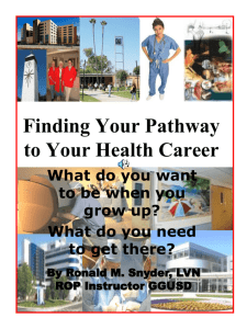 Finding Your Pathway to Your Health Career