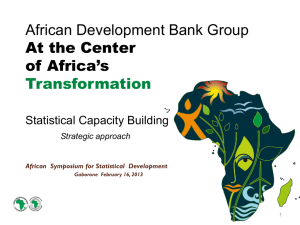 Statistical Capacity Building - Strategic approach