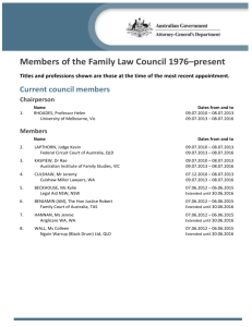 Members of the Family Law Council 1976–present
