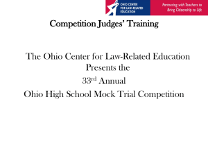The Ohio Center for Law-Related Education Presents the Ohio High