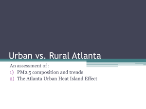 Urban vs. Rural Atlanta