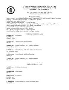 PROGRAM FOR THE JOINT FALL MEETING