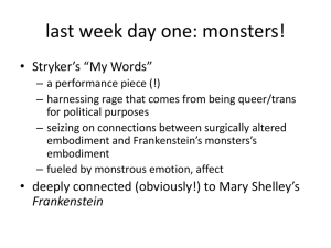 last week day one: monsters!