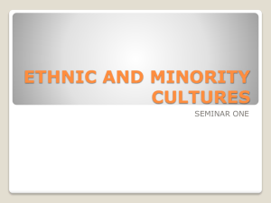 ETHNIC AND MINORITY CULTURES